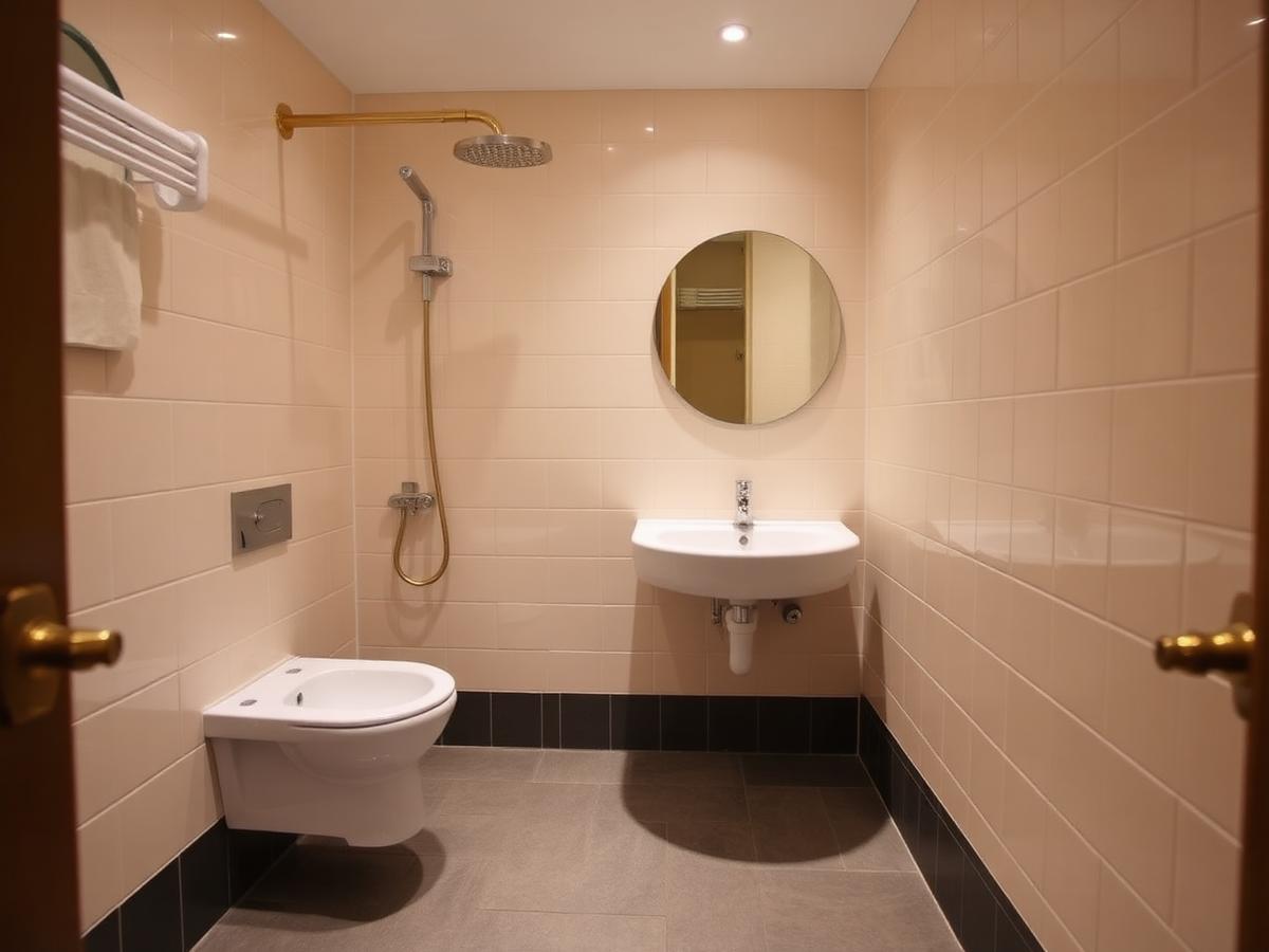 Washroom at Malarini Women's Hostel, West Mambalam